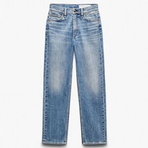rag & bone Straight Leg Jeans in Light Blue Wash